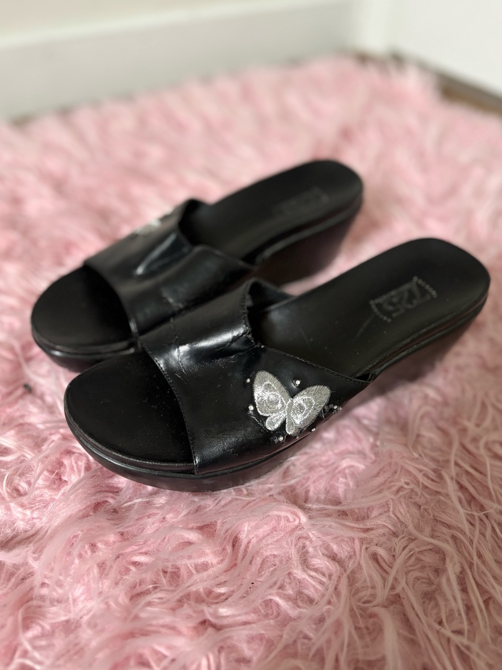 Y2K butterfly wedge platforms